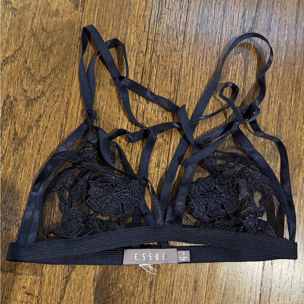 E.SSUE bralette top navy S women